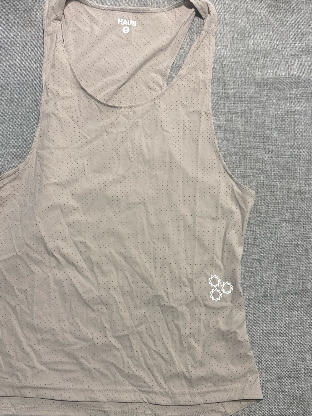 Men Taupe Performance Tank Top